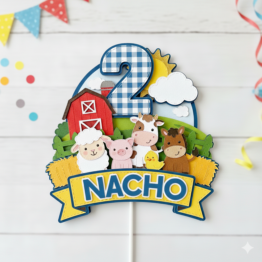 Topper Animalitos de Granja